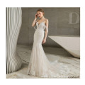 White Vestidos De Novia Capped Floor Length Lace Applique Backless beaded mermaid sleek wedding dress